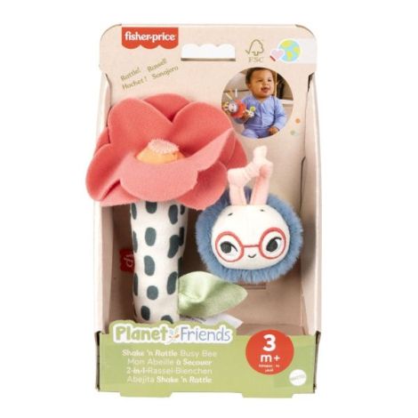 Fisher Price Planet Friends Jucarie Plus Zornaitoare Floare Si Albinuta - imagine 8